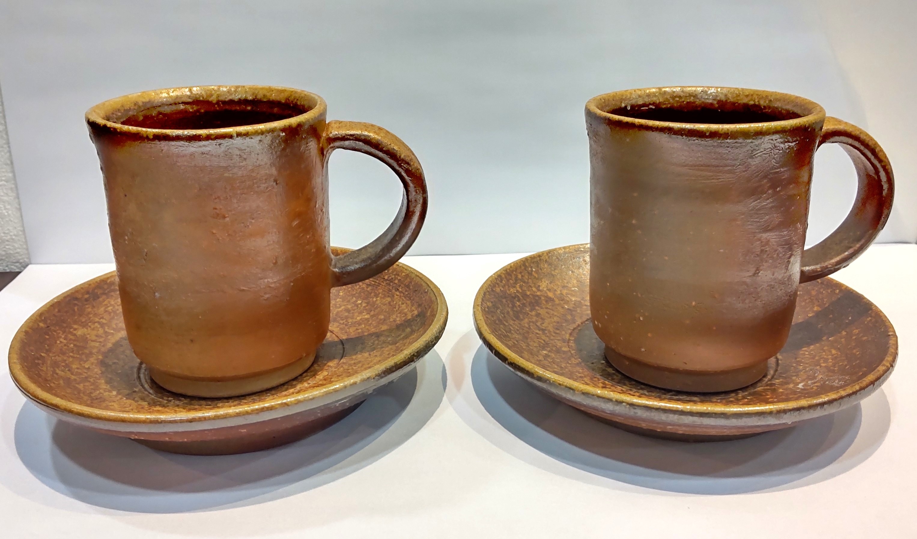 備前焼 コーヒーカップ皿付2個 木箱 / 晴れの国おかやま館オンライン 
